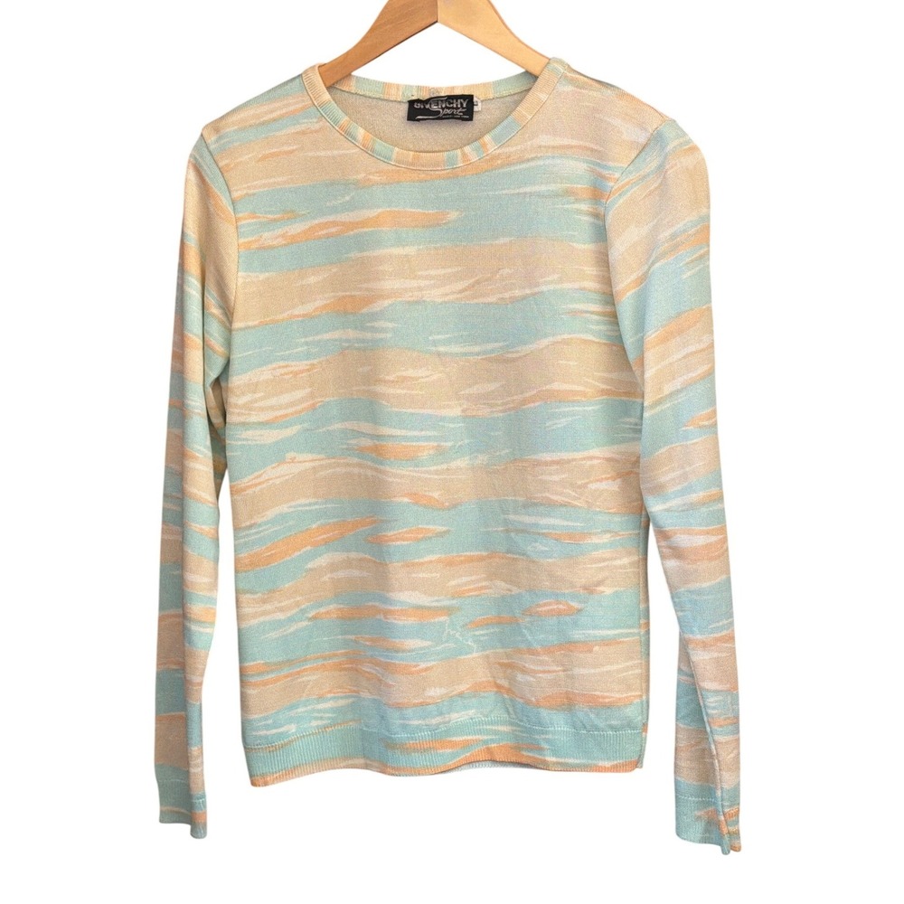 Vintage 80,s Givenchy Sport Knit Top Pastelcore Artistic Quiet Luxury Preppy